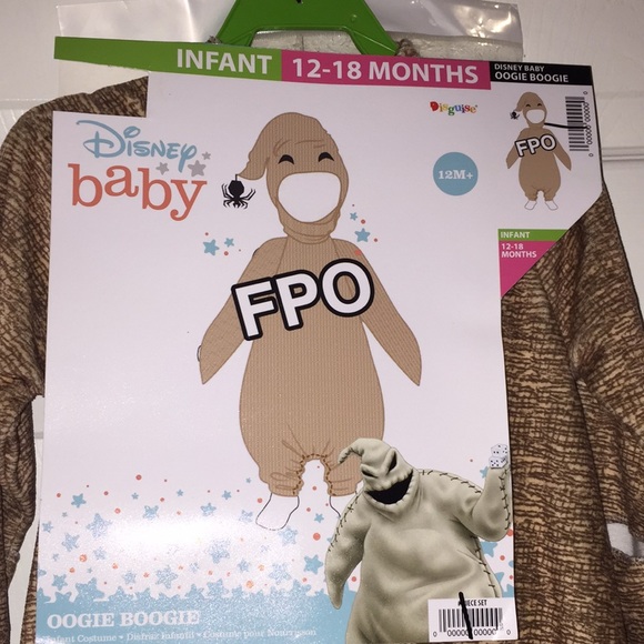 Disney Baby The Nightmare Before Christmas Oogie Boogie Costume Size 12-… - Picture 3 of 13